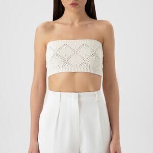 Max Mara 'Baccara' Diamond Knit Bandeau Tube Top - XS - NWT
